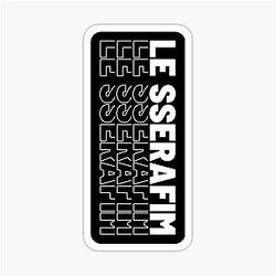 LE SSERAFIM Typography Sticker