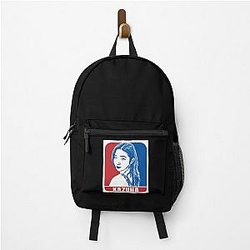 LE SSERAFIM Kazuha Sketch Silhouette Blue Backpack
