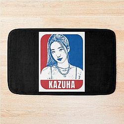 LE SSERAFIM Kazuha Sketch Silhouette Blue Bath Mat