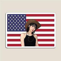Chae-won US Flag LE SSERAFIM Magnet