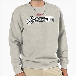 Le Sserafim Spaghetti Logo Black and White Pullover Sweatshirt