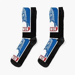 LE SSERAFIM Chaewon Sketch Silhouette Blue Socks