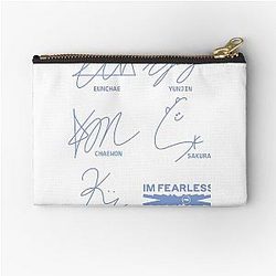 Design with the autographs of Le Sserafim Zipper Pouch