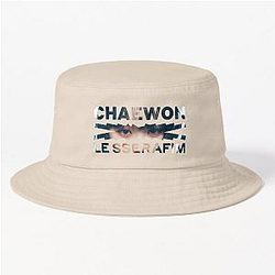 Chaewon L ESSERAFIM Name Overlay Bucket Hat