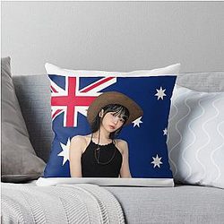 Chaewon Australian Flag - Chae Won LE SSERAFIM Throw Pillow