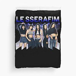 Le Sserafim Vintage Lightning Duvet Cover