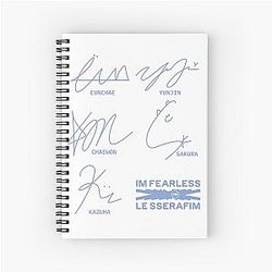 Design with Le Sserafim autograph Spiral Notebook