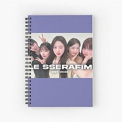 LE SSERAFIM group sticker Spiral Notebook