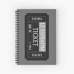 Le Sserafim Ticket Spiral Notebook 

 Cleanned: Le Sserafim Ticket Notebook