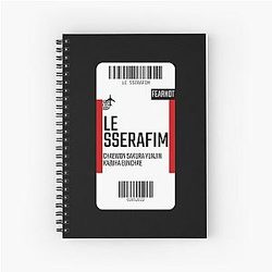 Le Sserafim Boarding Pass Notebook
