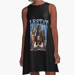 Lestat De Lioncourt Retro Graphic A-Line Dress