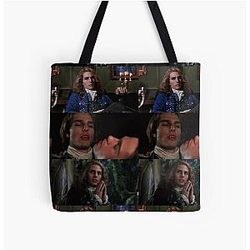 Vertical Grid Lestat de Lioncourt Pale Edit All Over Print Tote Bag