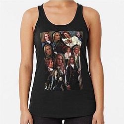 Collage Tom Cruise as Lestat de Lioncourt Racerback Tank Top