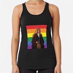 Lestat de Lioncourt Rainbow Flag Racerback Tank Top