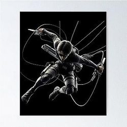 Levi Ackerman Precision Blade Attack Art Poster
