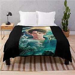 Levi Ackerman anime kawaii Throw Blanket
