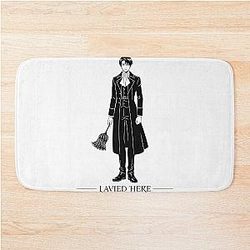 Levi Ackerman Silhouette Design Manga Anime Merch Bath Mat
