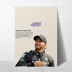 Lewis Hamilton uses number 44 on his car Lewis Hamilton Posters