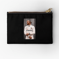 Lewis Hamilton is a British F1 racer Lewis Hamilton Zipper Pouches