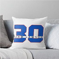 Liam Lawson F1 Racing Bull Number 30 Throw Pillow