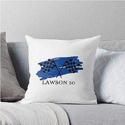 Liam Lawson 30 Flag Throw Pillow