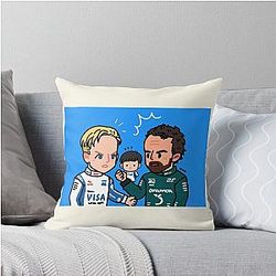 Fernando Alonso  Yuki Tsunoda & Liam Lawson Throw Cushion pillow