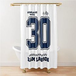 F1 Liam Lawson 30 RBR Driver Shower Curtain