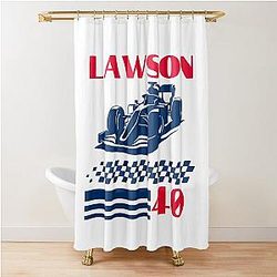 Liam Lawson Red Bull F1 Poster Shower Curtain