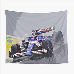 Liam Lawson racing in the rain at 2024 Brazilian Grand Prix at Interlagos