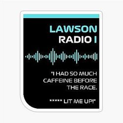Lit Up Liam Lawson Radio Sticker