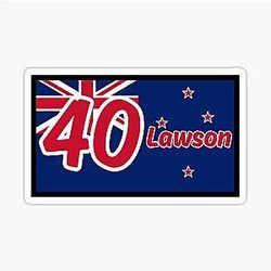 Liam Lawson New Zealand Flag Sticker
