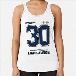 F1 Liam Lawson 30 RBR Driver Racerback Tank Top