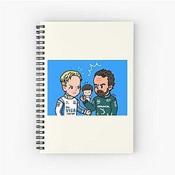 Fernando Alonso Yuki Tsunoda Liam Lawson Spiral Notebook