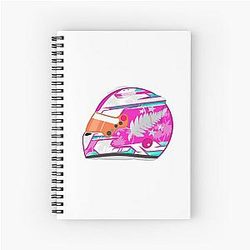 Liam Lawson 2025 Miami Helmet Spiral Notebook