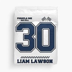 F1 Liam Lawson 30 RBR Driver Duvet Cover
