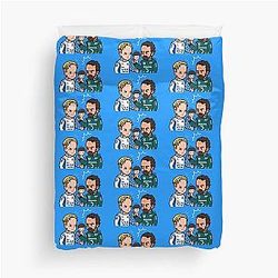 Fernando Alonso Yuki Tsunoda & Liam Lawson Duvet Cover