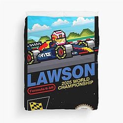 Liam Lawson Formula 1 Videogame Duvet Cover