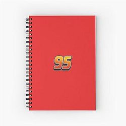 Lightning McQueen Car Spiral Notebook