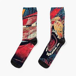 Lightning McQueen Japanese Kanji Desk Mat Socks