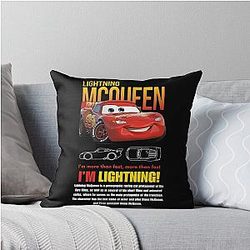 Lightning McQueen Car Throw Pillow