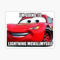 Lightning McQueen reaction sticker