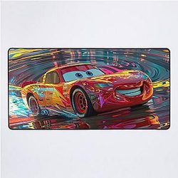 Psychedelic Lightning McQueen Desk Mat