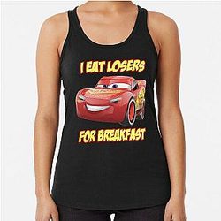 Lightning Mcqueen Cars Racerback Tank Top