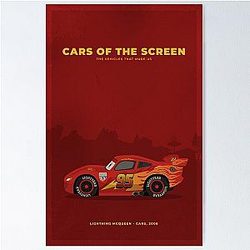 Cars of the Screen - Lightning McQueen - Cars Poster, 2006