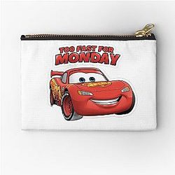 Lightning McQueen Car Sticker, Cool Racing Car Vinyl, Pixar Design Zipper Pouch