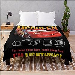 Lightning McQueen Car Throw Blanket