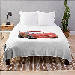 Smile Lightning McQueen Throw Blanket