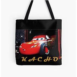 Lightning McQueen From Cars Classic All Over Print Tote Bag