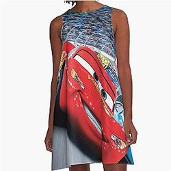 Lightning McQueen A-Line Dress