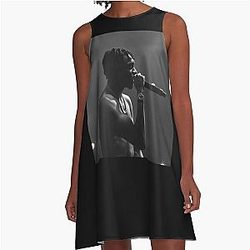 Lil Tjay Black Classic A-Line Dress